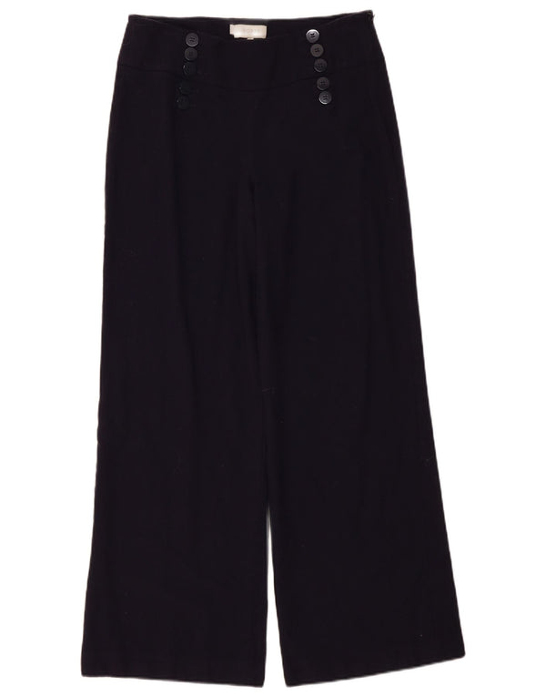 Calça casual feminina de cintura alta Hobbs Reino Unido 12 médio W32 L30 azul marinho