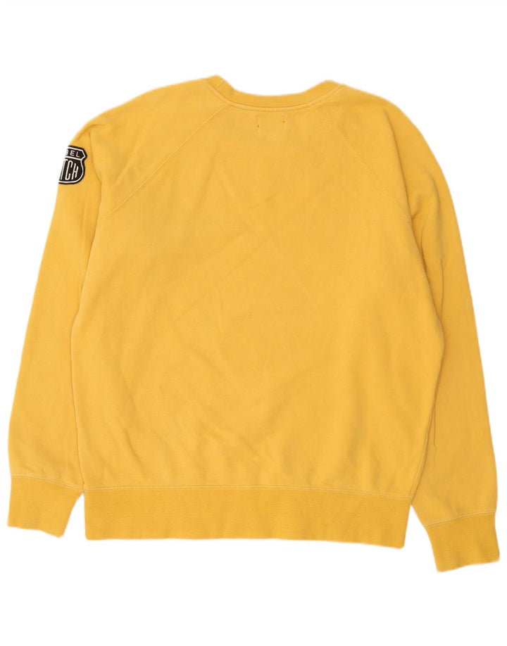 Suéter gráfico feminino Datch UK 20 2XL algodão amarelo