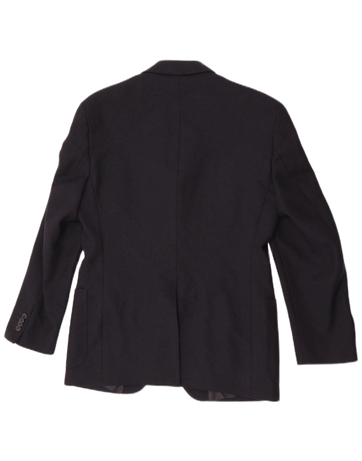 Jaqueta Blazer Setenta Masculina com 3 Botões IT 46 Pequena Lã Virgem Azul Marinho