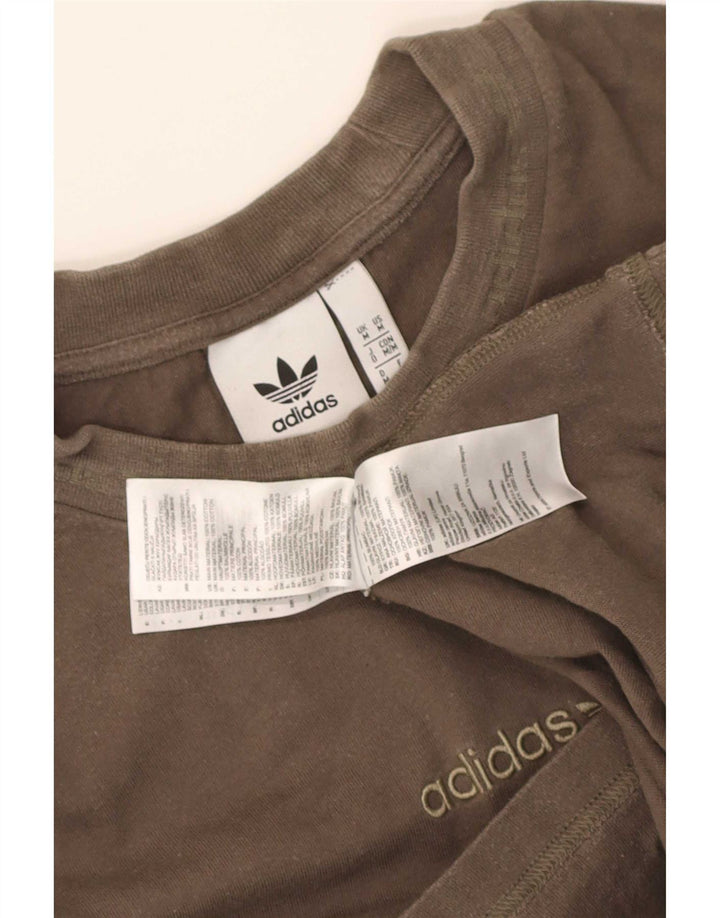 Adidas Mens Graphic T-Shirt Top Médio Algodão Cáqui