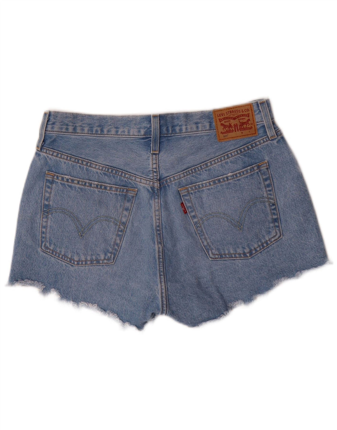 Calça jeans feminina Levi's 501 W29 algodão azul médio
