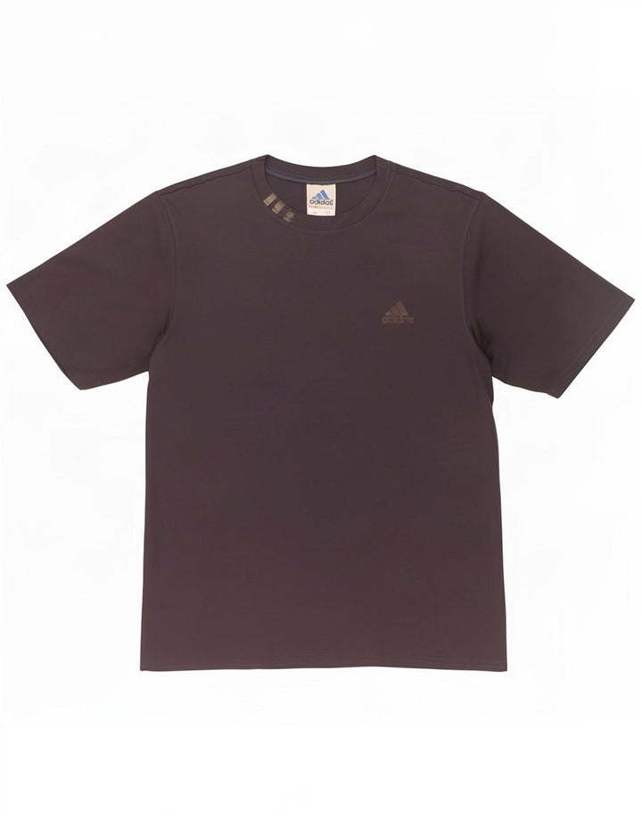Camiseta masculina Adidas grande poliéster cinza