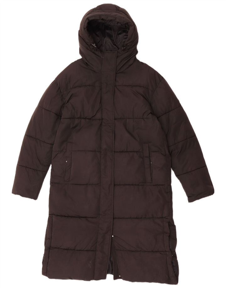 Casaco acolchoado superdimensionado com capuz feminino Superdry UK 10 pequeno poliéster preto