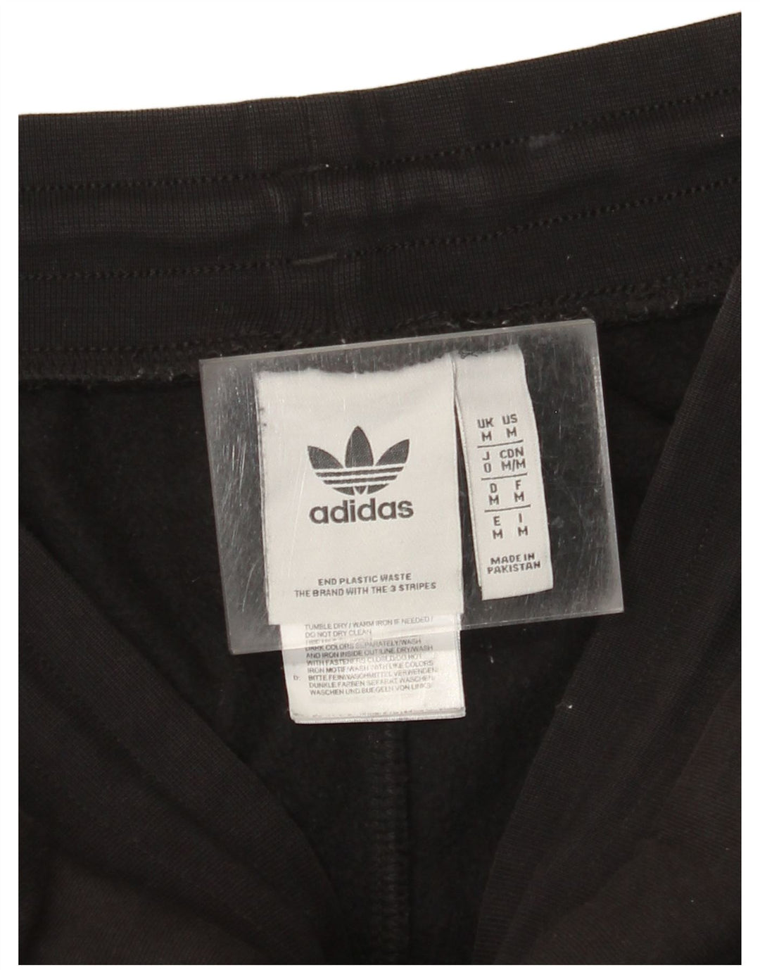 ADIDAS Womens Tracksuit Calças Joggers UK 14 Médio Algodão Preto