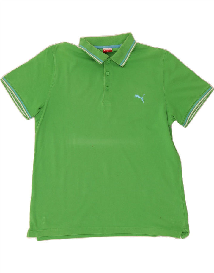 PUMA Mens Polo Shirt Large Green Vintage Puma and Second-Hand Puma from Messina Hembry 