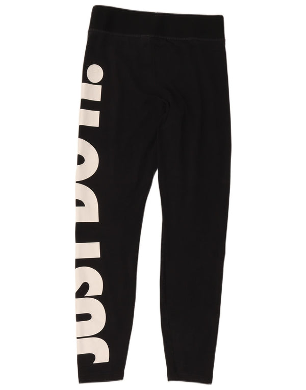Leggings Nike Femininas Graphic UK 12 Médio Preto Poliéster