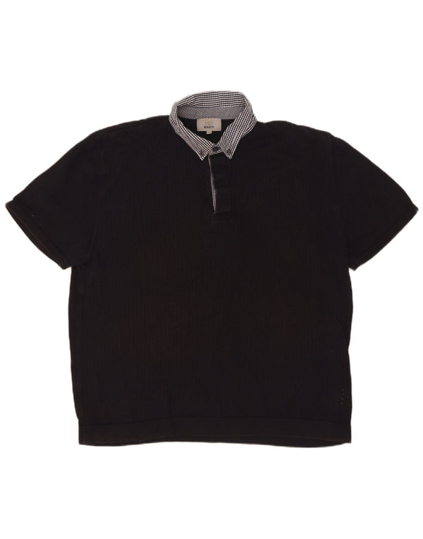 Camisa polo masculina de rugby de ajuste regular da Marks & Spencer XL azul marinho
