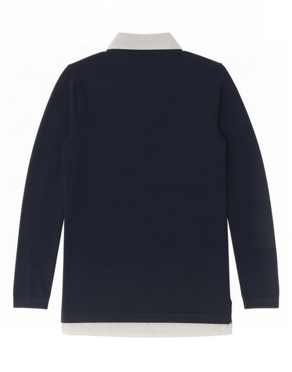 Polo Tommy Hilfiger Mulher Manga Comprida UK 6 XS Azul Marinho Listrado