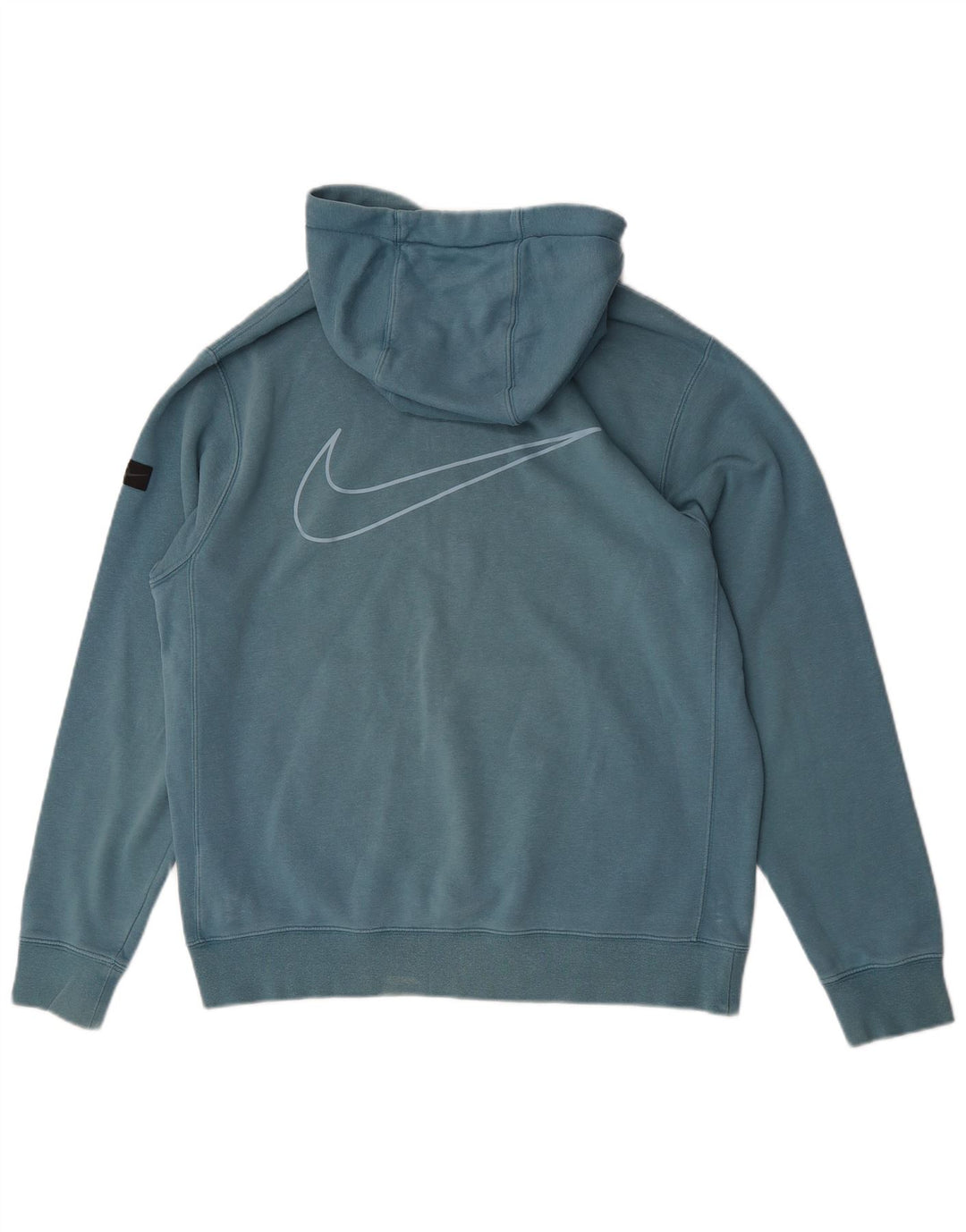 Jumper com capuz gráfico masculino Nike médio azul algodão
