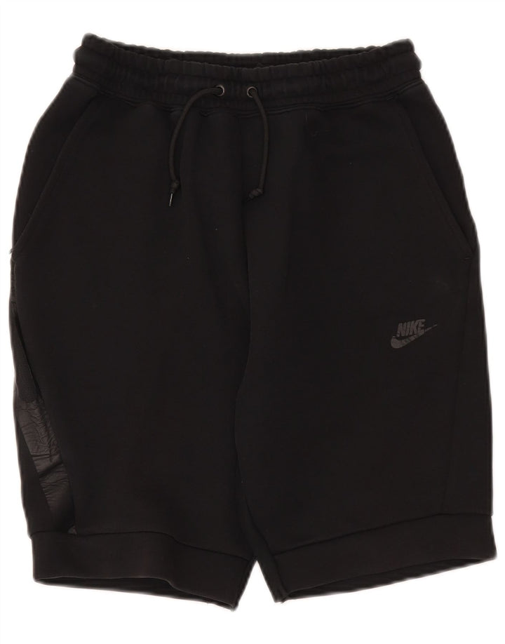 Shorts esportivos Nike Boys 12-13 anos grandes de algodão preto