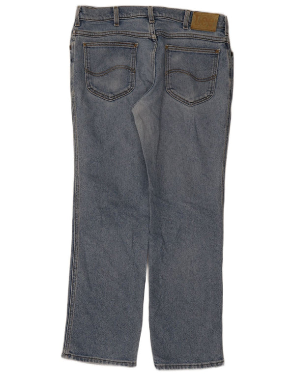 Lee Mens Straight Jeans W34 L30 Azul Algodão