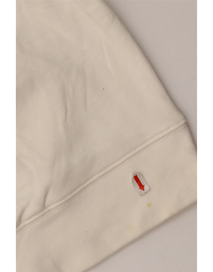 Adidas masculino gráfico moletom com capuz médio algodão branco