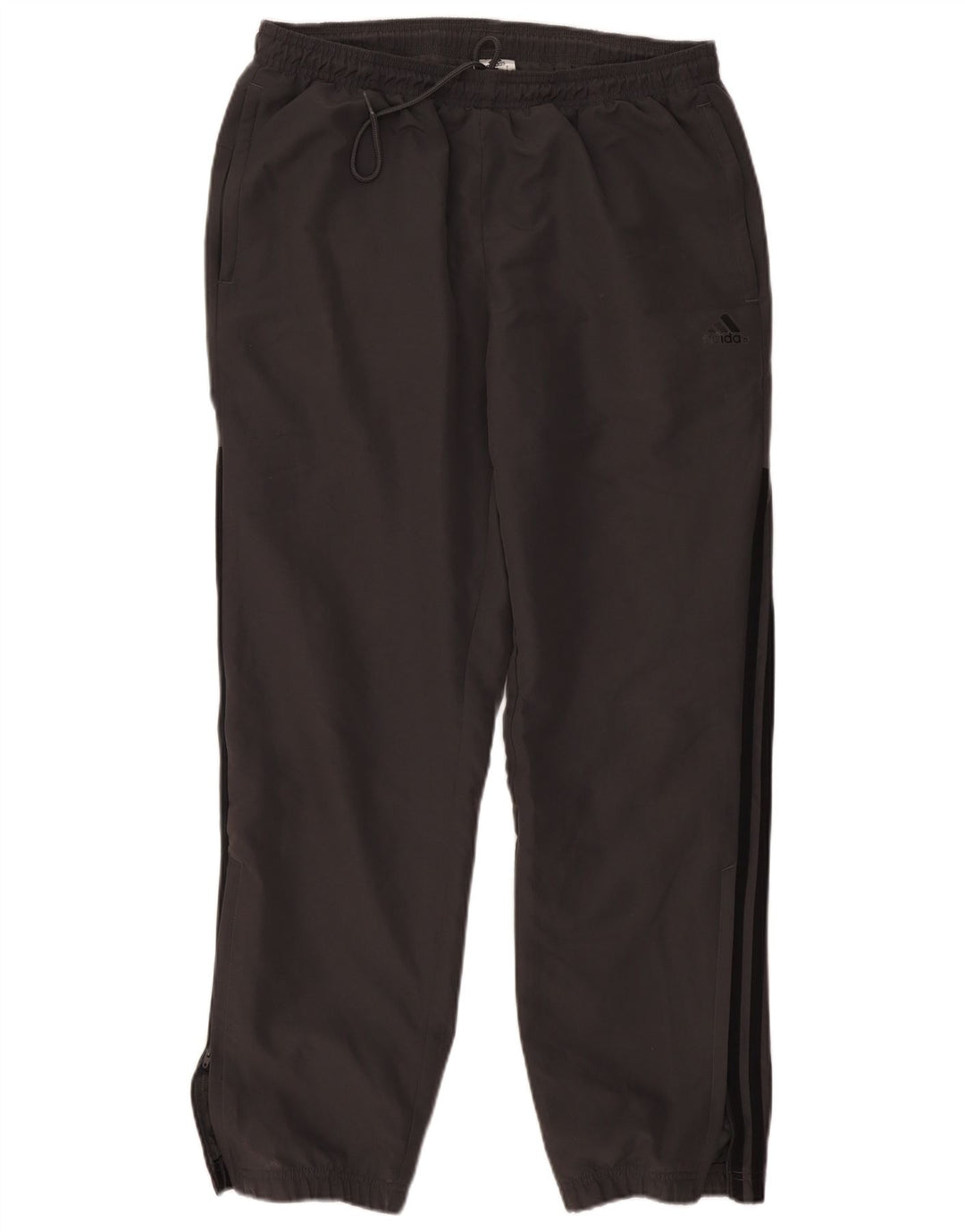 Calça de treino masculina ADIDAS joggers grande poliéster cinza