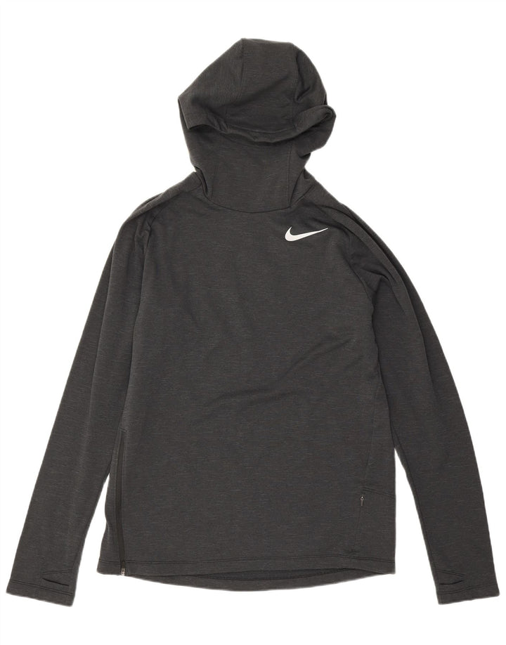 Nike Mens Dri Fit Hoodie Jumper Médio Preto Poliéster