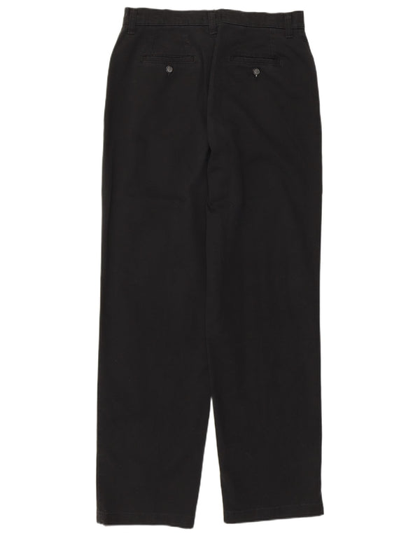 Calça feminina reta casual Lee US 8 médio W30 L30 algodão preto