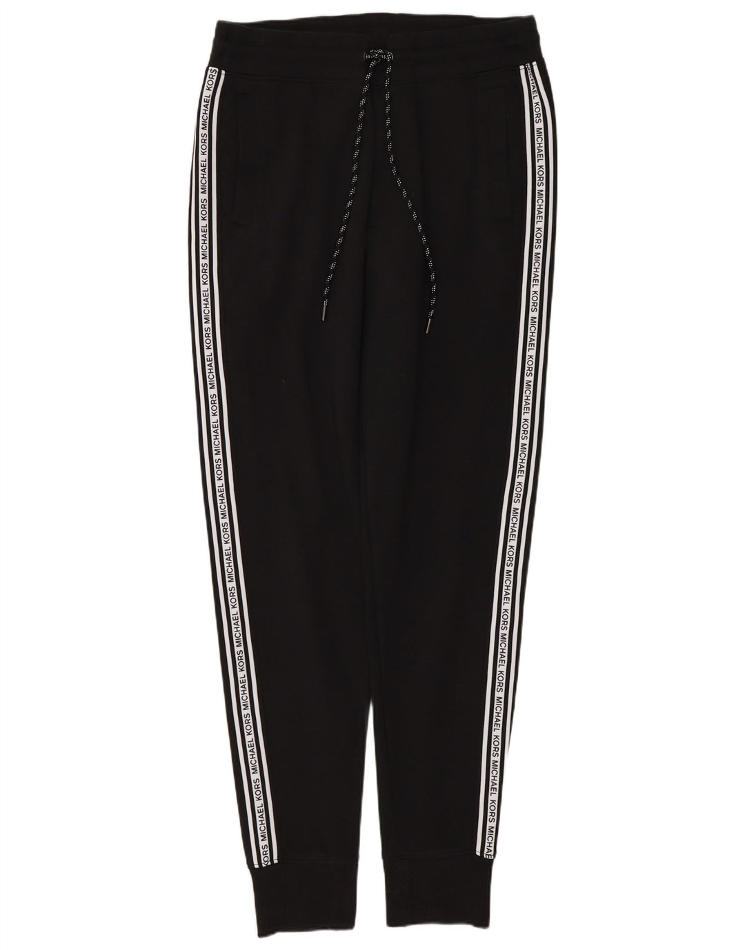 Calça esportiva masculina MICHAEL KORS com estampa gráfica pequena de algodão preto