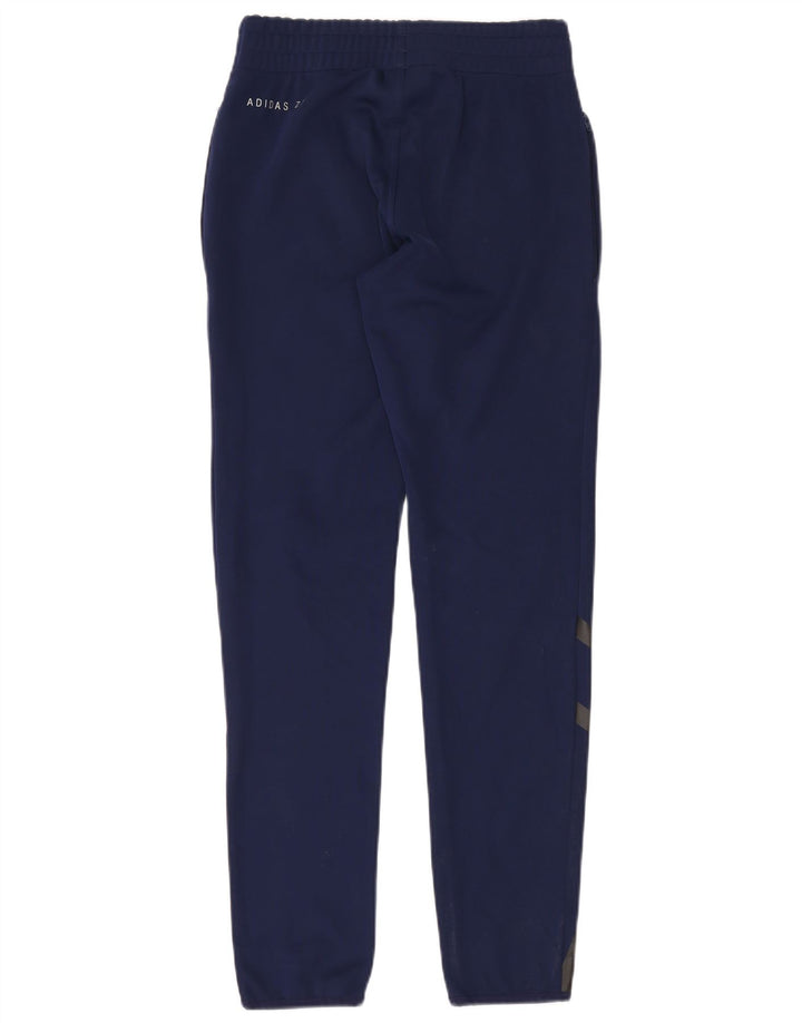 Calça de treino masculina Adidas Graphic pequena azul marinho poliéster