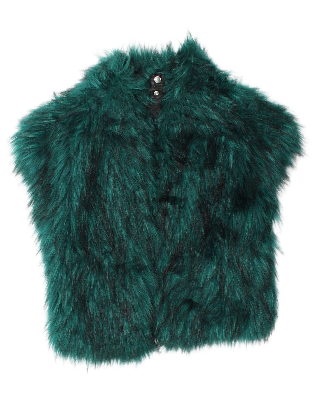 GUESS Womens Faux Fur Loose Fit Gilet Reino Unido 10 Pequeno Modacril Verde