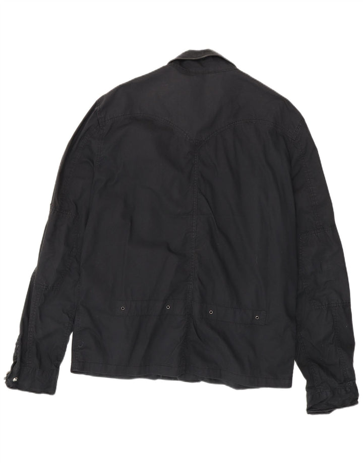 Jaqueta militar gráfica masculina LEVI'S UK 42 XL algodão preto