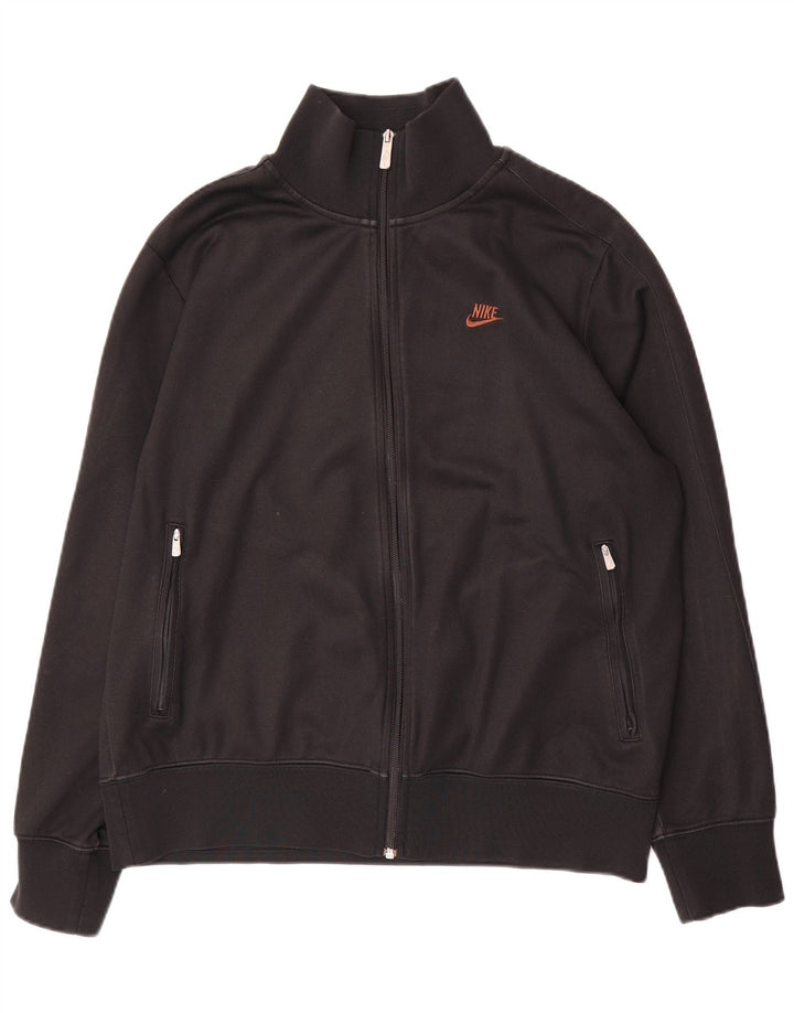 Nike Mens Tracksuit Top Jacket UK 42/44 Grande Poliéster Preto