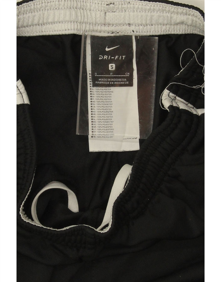 Calça de treino masculina Nike Dri Fit pequena preta colorblock poliéster
