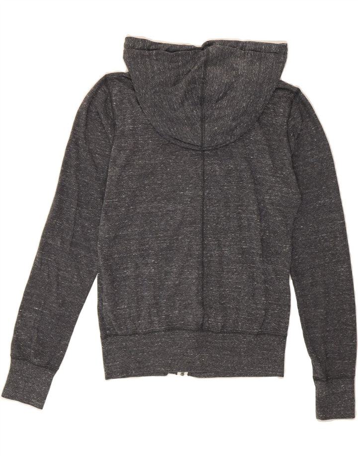 NIKE Womens Zip Hoodie Sweater UK 10 Small Grey Flecked Cotton Vintage Nike and Second-Hand Nike from Messina Hembry 