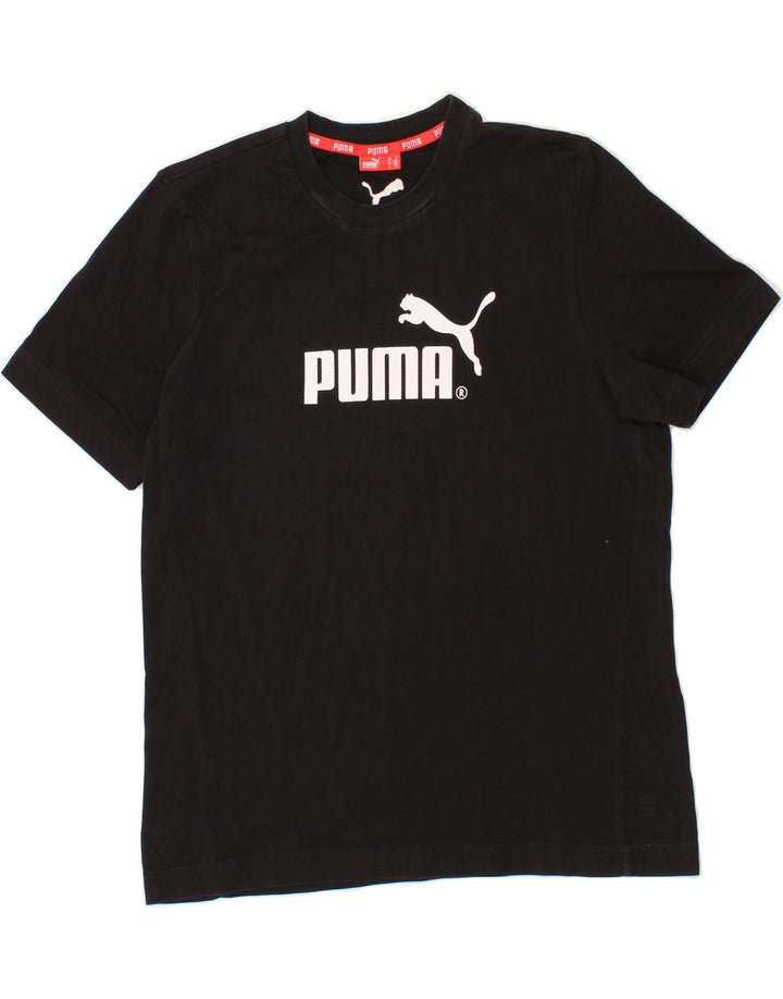 PUMA Mens Graphic T-Shirt Top Medium Black Cotton Vintage Puma and Second-Hand Puma from Messina Hembry 