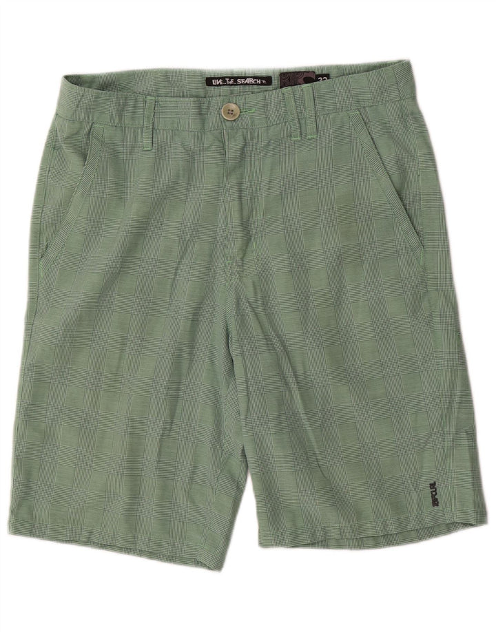 Shorts cargo masculino Rip Curl W32 poliéster xadrez verde médio