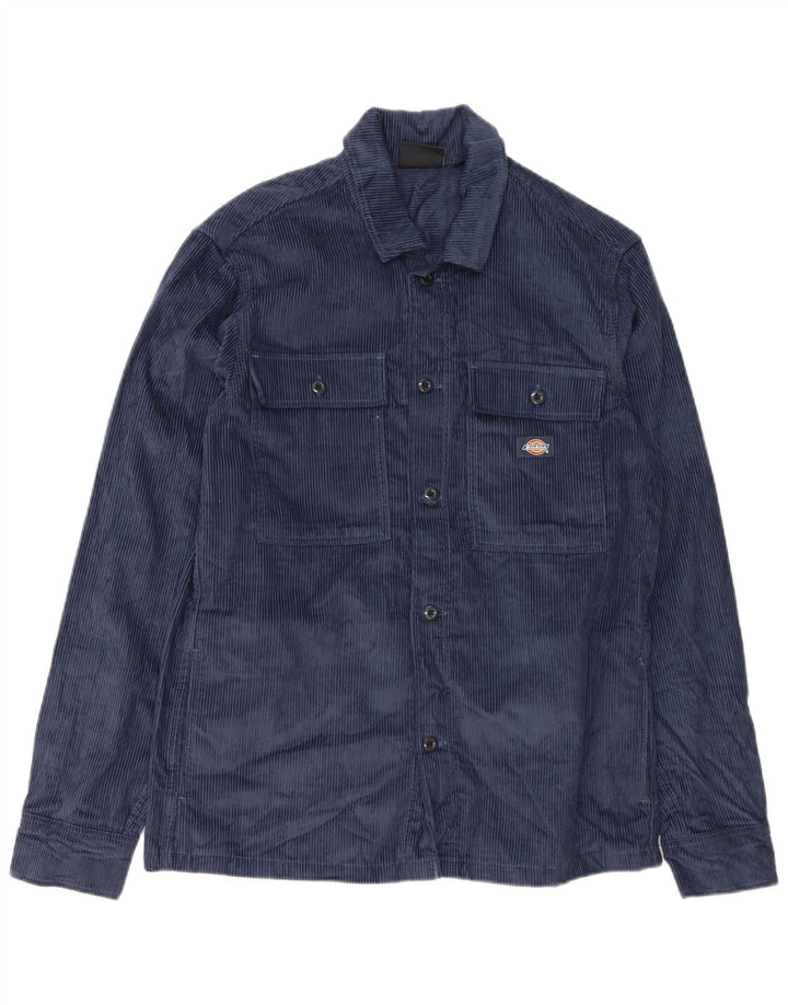 Camisa masculina de veludo cotelê Dickies médio azul marinho algodão