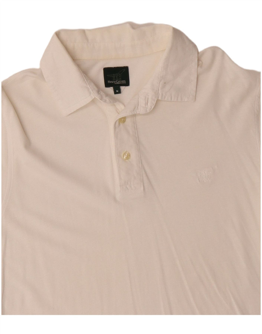Camisa pulôver masculina Henry Cottons Reino Unido 14 médio branco