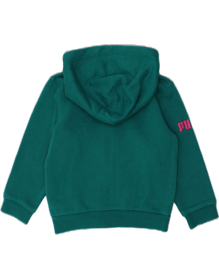PUMA Baby Girls Graphic Zip Hoodie Sweater 12-18 Months Green Cotton Vintage Puma and Second-Hand Puma from Messina Hembry 