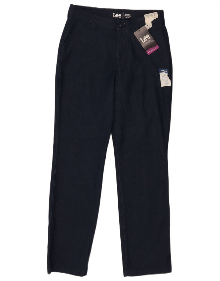 Calça chino feminina LEE cintura média US 6 médio W28 L30 azul marinho
