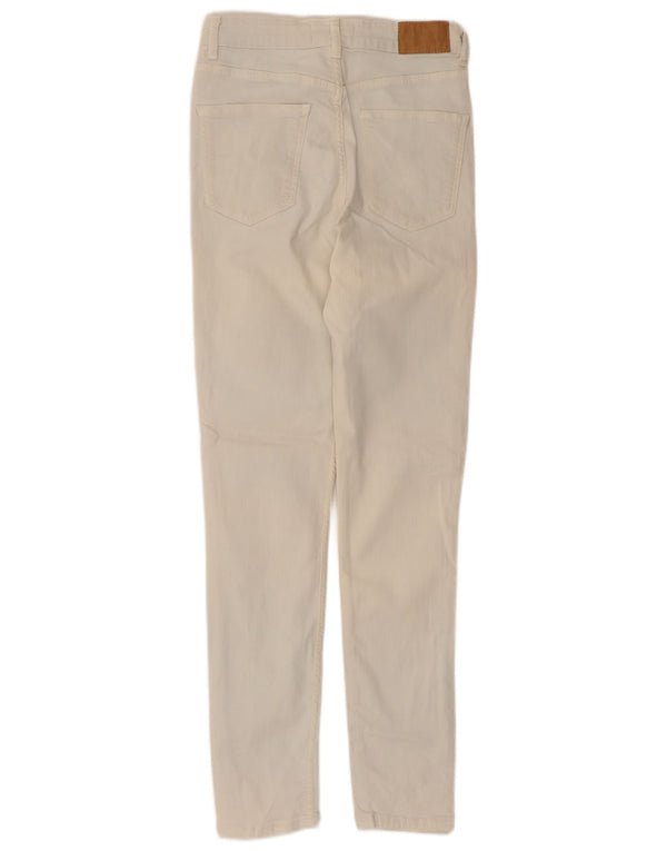 Zara Jeans Skinny Feminino UE 38 Pequeno W28 L27 Algodão Branco