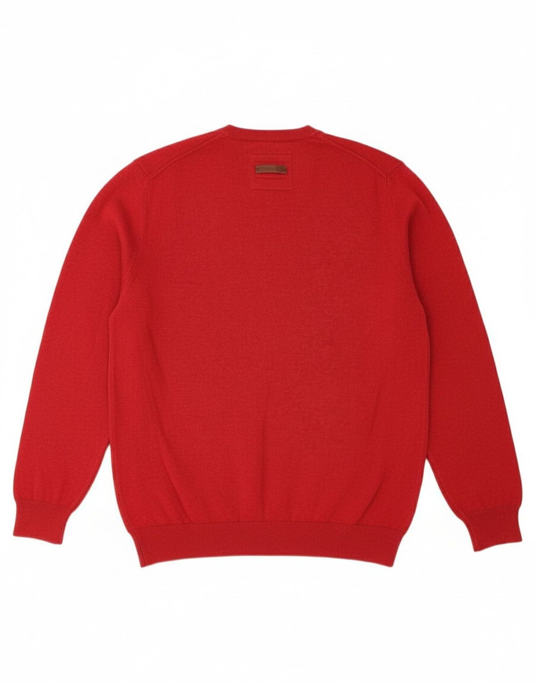 CAMEL ACTIVE Suéter masculino com decote em V grande algodão vermelho