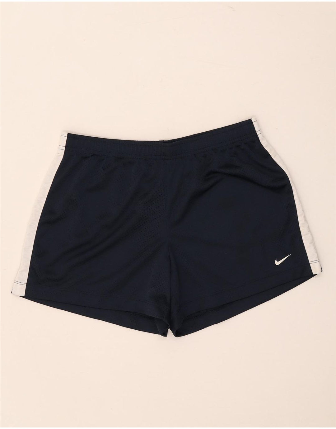 Shorts esportivos femininos Nike US 12/14 grande azul marinho colorblock poliéster