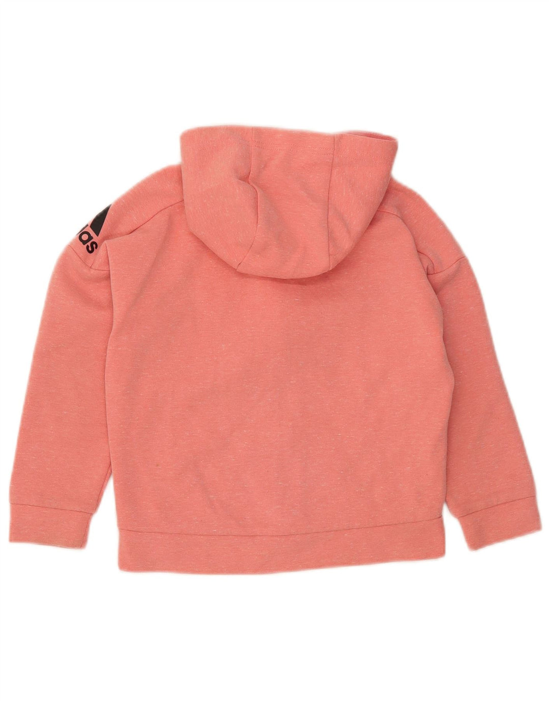 ADIDAS Suéter feminino com capuz e zíper gráfico 7-8 anos algodão rosa