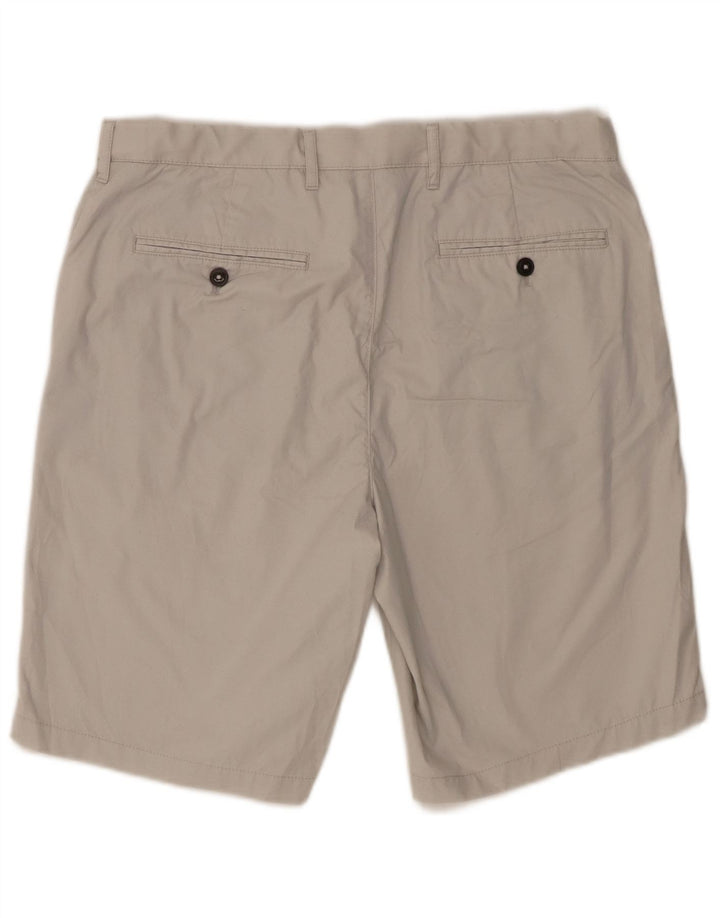 Shorts chino masculino Marks & Spencer W34 grande algodão bege
