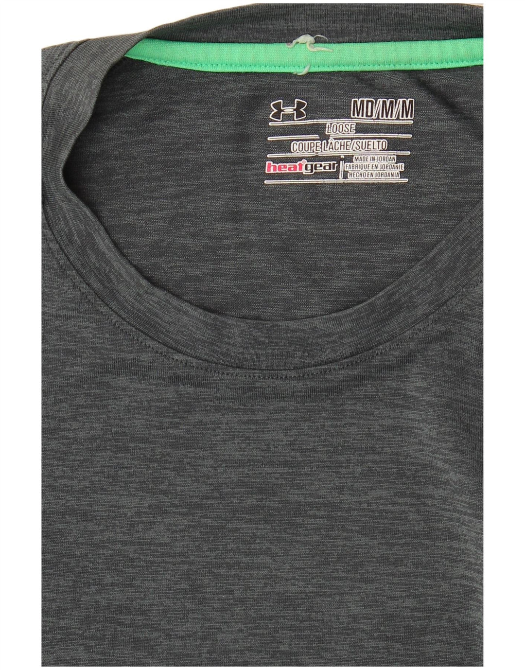 Camiseta masculina Under ARMOUR Heat Gear Top cinza médio manchado