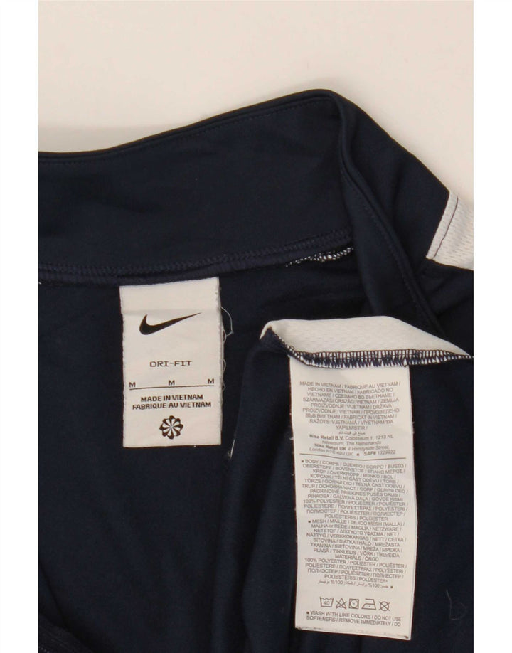 Nike Mens Dri Fit Pullover Treino Top Médio Azul Marinho Colourblock