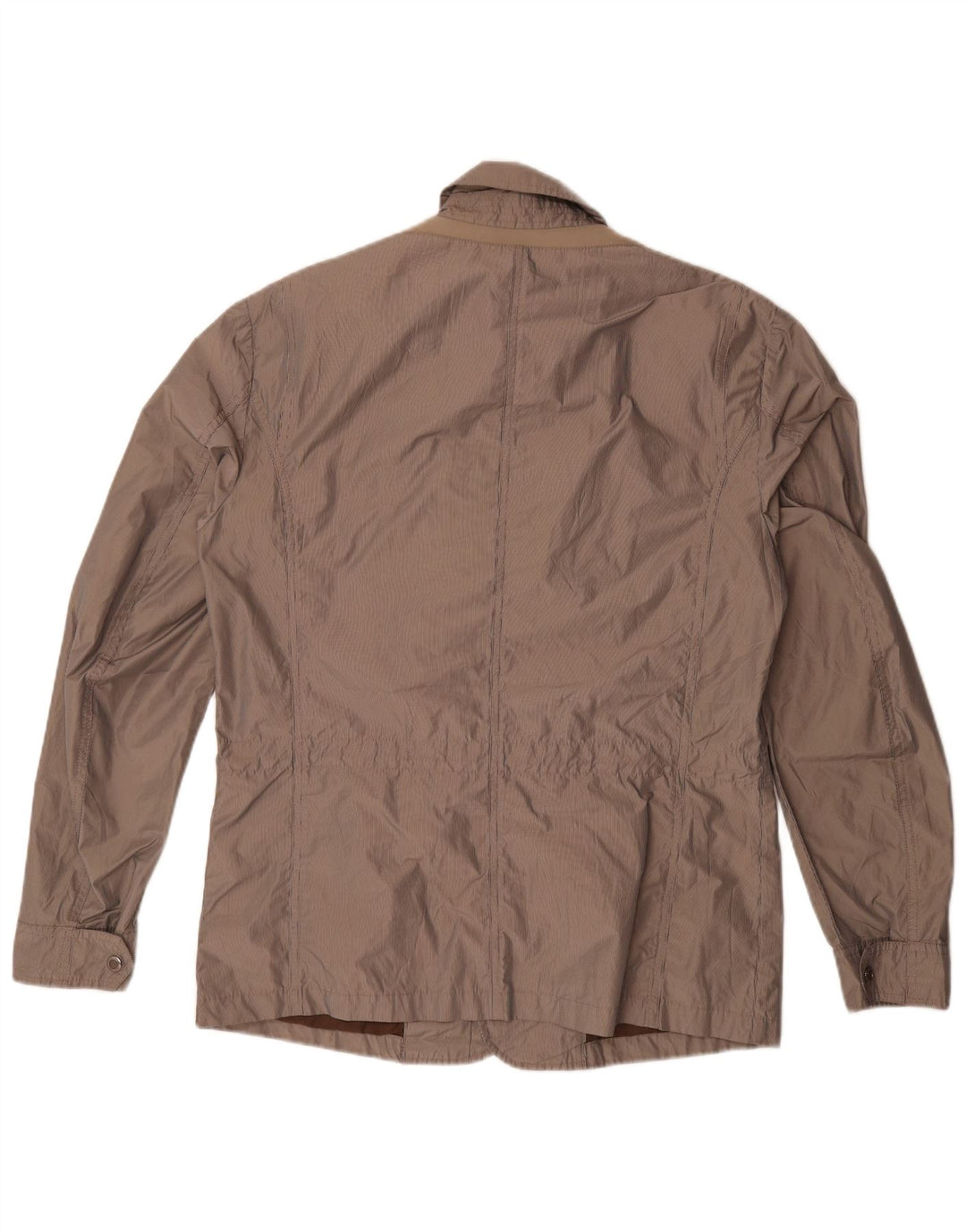Jaqueta utilitária masculina Geox Respira UK 40 grande poliéster listrado marrom