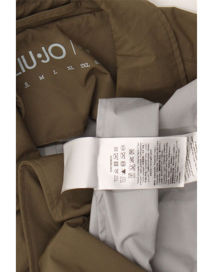Liu Jo Trench Coat Masculino Reino Unido 36 Pequeno Cáqui Poliamida