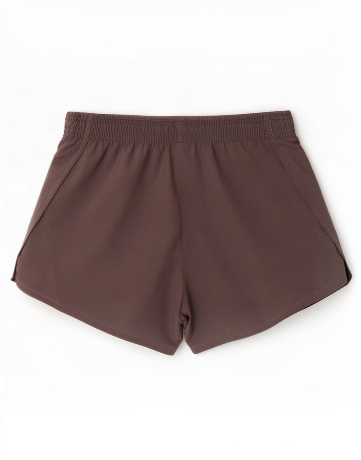 Shorts esportivo Nike feminino Dri Fit UK 8 pequeno cinza