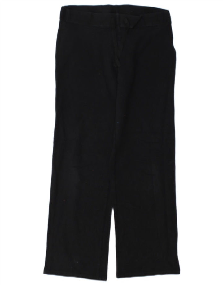 Calça de treino feminina Marks & Spencer UK 8 pequena de algodão preto