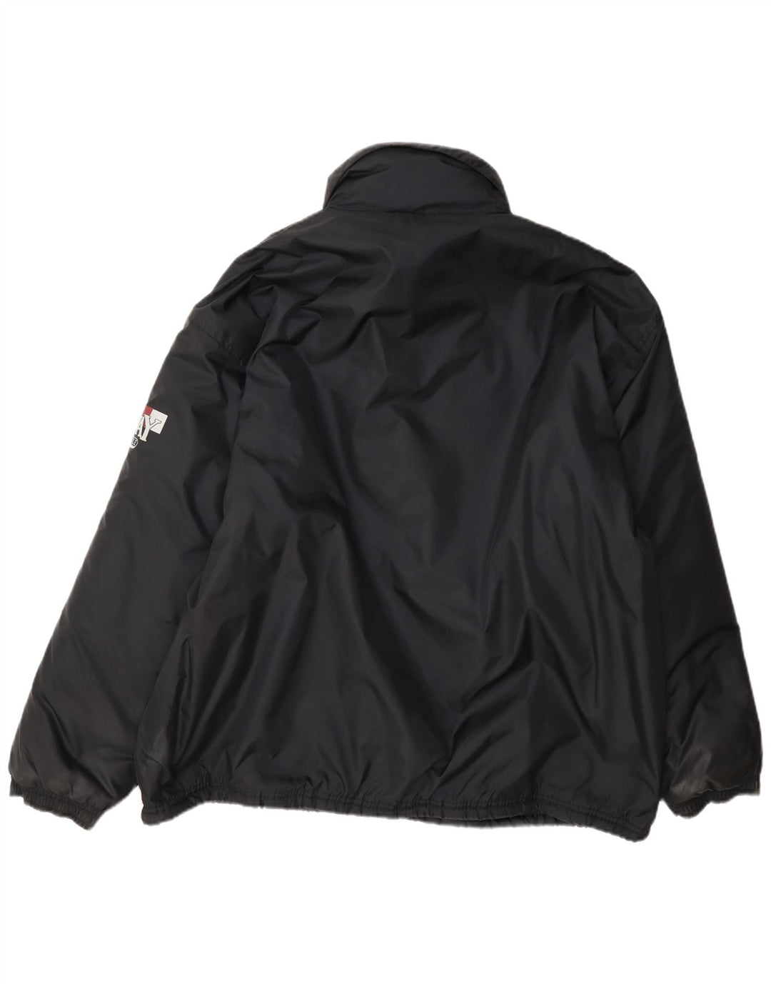 Jaqueta Anorak acolchoada masculina vintage UK 42 XL preta
