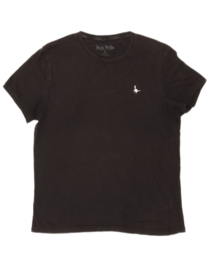 Camiseta masculina Jack Wills Top médio algodão preto