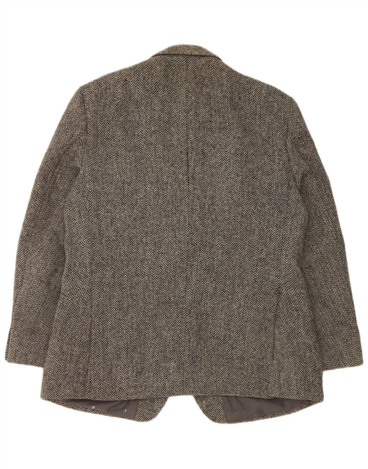 Jaqueta Centaur masculina Harris Tweed Blazer Reino Unido 38 espinha de peixe cinza médio