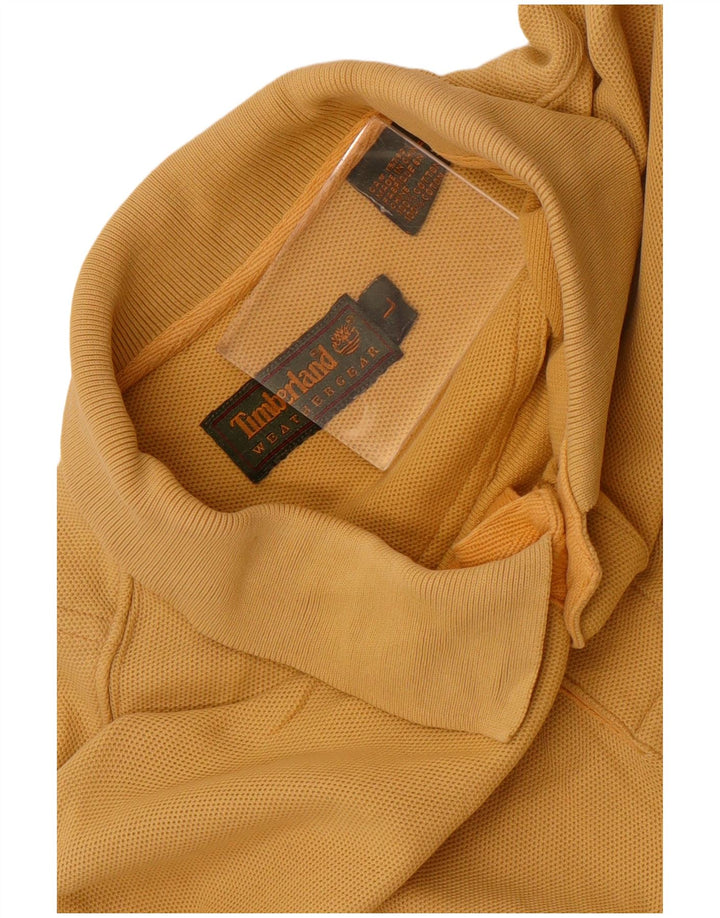 Camisa polo masculina Timberland grande algodão amarelo