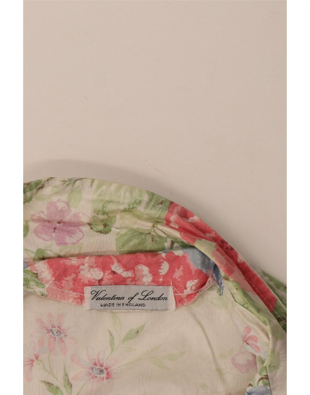 Jaqueta blazer feminina VINTAGE manga 3/4 Reino Unido 14 médio branco floral