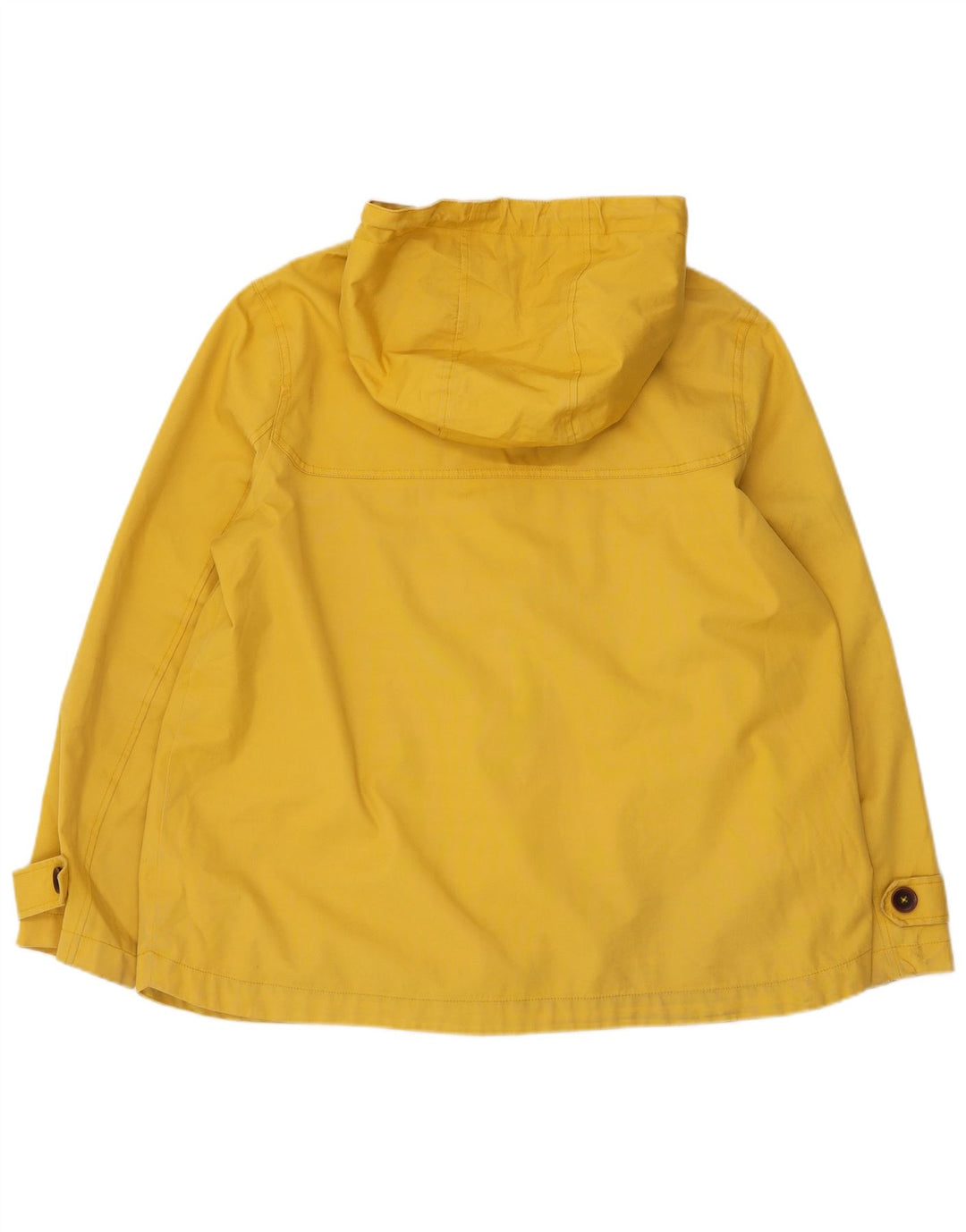 Jaqueta corta-vento feminina JOULES com capuz UK 18 XL algodão amarelo