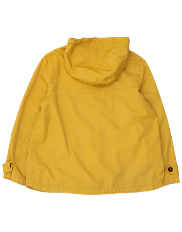 Jaqueta corta-vento feminina JOULES com capuz UK 18 XL algodão amarelo